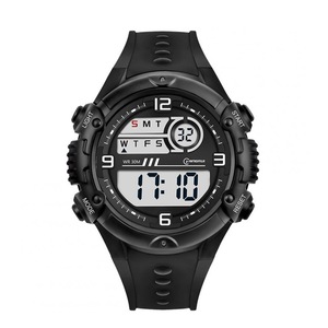 Students Electronic Watch Sports Fashion Simple Wristwatches Multi-Functional Black