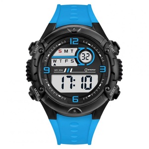 Students Electronic Watch Sports Fashion Simple Wristwatches Multi-Functional Sea Blue