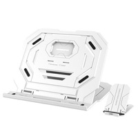 T3 Multi-Function Hollow Design Cooling Bracket With 10-Level Adjustable Angle For Notebook Macbook Ipad Mobile Phones(White)