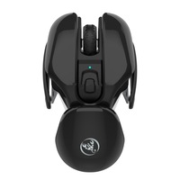 T37 2.4Ghz 1600Dpi 3-Modes Adjustable Wireless Mute Mouse (Black)