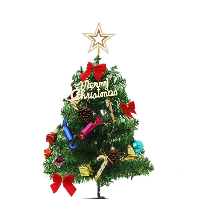 Tabletop Artificial Small Christmas Tree Artificial Lit LED Indoor Decorations