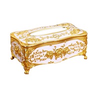 Tissue Box Acrylic Holder Car Room Home Hotel Vintage Retro Floral Luxry