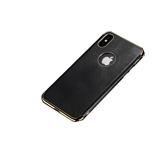 Tpu + Leather Magnetic Protective Case For Iphone Xs / X