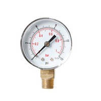 Ts-Y504 0-15Psi 50Mm Dial 1/4 Bspt Pressure Gauge