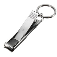 Ultra Thin Foldable Nail Clipper S.Steel Keychain Cuticle Cutter