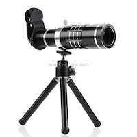 Universal 18X Zoom Telescope Telephoto Camera Lens With Tripod Mount and Mobile Phone Clip