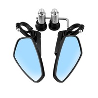 Universal 7 / 8 Inch 22Mm Modified Motorcycle Side Rearview Mirror (Blue)