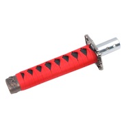 Universal Metal Hand Shape Shank Shape Decorative Hand Brake Cover Protecter(Red)