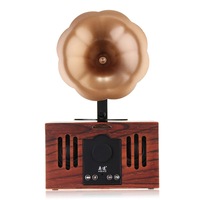 Universal Retro Bluetooth Speaker Gramophone Aux Tf Card Hands-Free Phone Call