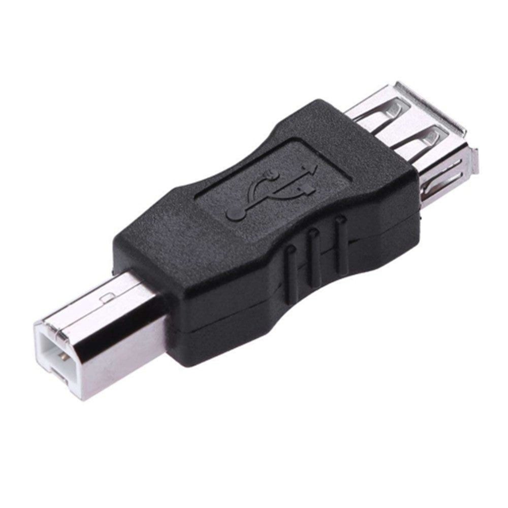 USB 2.0 A Female to B Male Adapter Connector AF to BM Converter for Printer(Black)