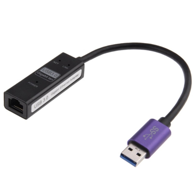 Adaptateur Ethernet à USB 3.0 - 10/100/1000 Mbps - 20 cm