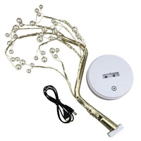 Usb 36Led Pearl Tree Lights Touch Control Lamp Christmas String Light