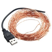 Usb Copper Wire Led String Fairy Light For Christmas Party Decor