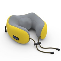 Usb Electric U-Shaped Massage Pillow Neck Shoulder Double Motor Cushion Massager Yellow