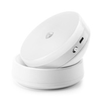 Usb Rechargeable Pir Motion Sensor Led Night Light 360 Degree Rotation Lamp For Bedroom Home