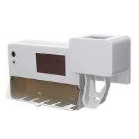 Uv Light Sterilizer Toothbrush Holder Toothpaste Dispenser Wall Mounted Cleaner