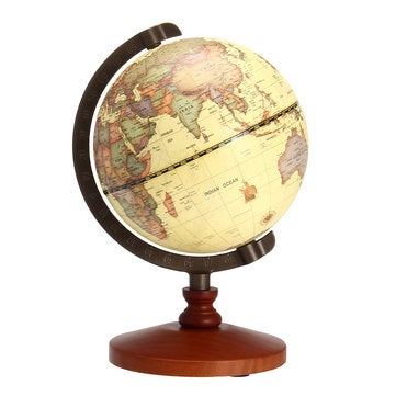 Vintage Desktop Table Rotating Earth World Map Globe Antique Geography Home Decor Gift