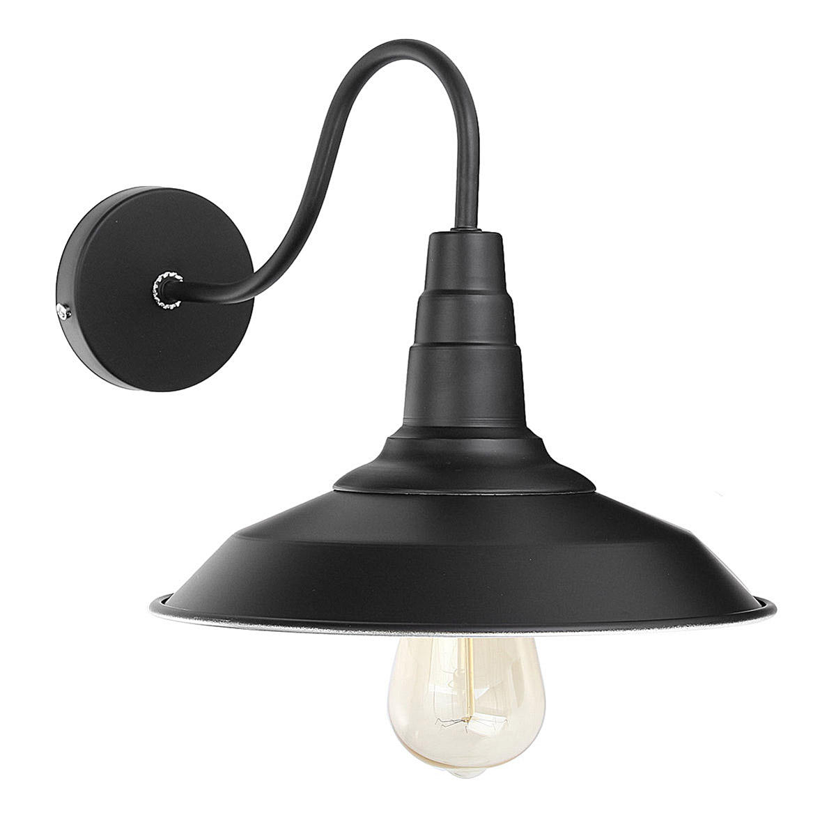 Vintage Wall Sconce Metal Retro Wall Light Kitchen Bar Loft Garden Lamp 26Cm (Bulb Is Not Included)