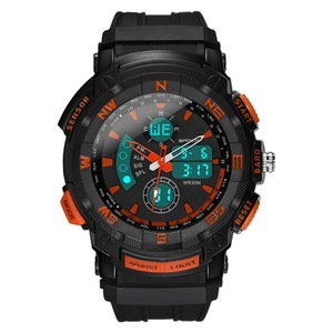 Male Electronic Watch Adult Middle School Students Youth Multi Functional Sports Water Proof Trend (Orange)