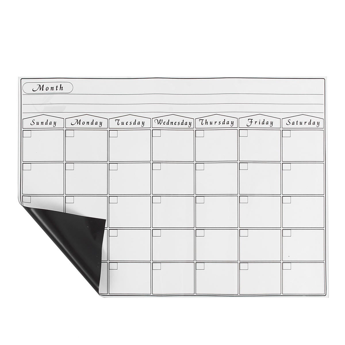 Weeky Monthly Magnetic Whiteboard Sticker Fridge Wall Memo Plan Shopping List Board