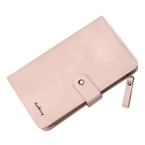 Women 9 Cards Slots Long Wallet Phone Bag Women Purse Pink Colour