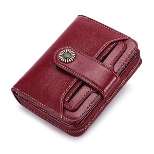 Women PU Leather Short Section Multi-function Coin Purse Card Holder Wallet