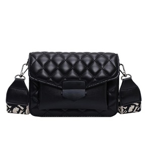 Women's Fashion Leisure Messenger Bag Single Shoulder Bag Fashion Diamond Lattice Embroidered Thread PU Leather Bag