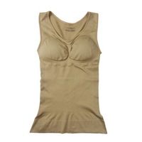 Women's Tank Top Cami Shaper with Removable Pads Nude L
