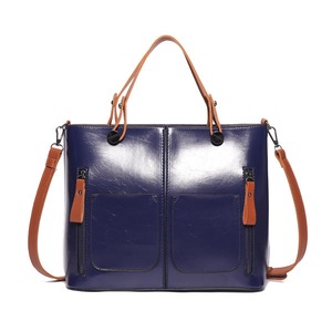 Women Top Handle Handbag Shoulder Messenger Bag Blue Colour