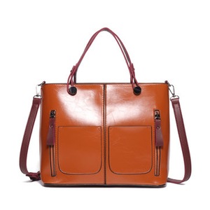 Women Top Handle Handbag Shoulder Messenger Bag Brown Colour