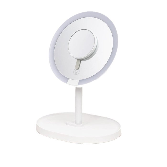 Xy 2 In 1 Protable Led Touch Dimmer Makeup Mirror Light Usb Rechargeable Magnifying Desktop Lamp