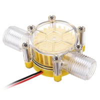 Yellow Translucent 12V/10W Dc Water Flow Pump Generator Turbine Generator Hydroelectric Micro Hydro Generator