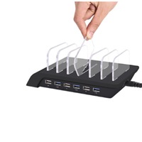 Ym-Ud06 5V 10.2A Output Desktop Detachable 6 Ports Usb Charging Station Multi-Device Hub Charging Dock