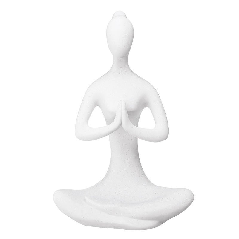 Yoga Lady Ornament Figurine Home Indoor Outdoor Garden Decorations Buddhism Statue Gift
