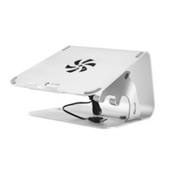 Zj-001 Aluminum Cooling Stand With Phone Holder and Cool Fan For Laptop(Silver)