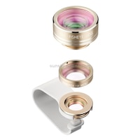 ZS-147 3 in 1 Universal 198 Degrees Fisheye + 15X Macro Lens + 0.36X Wide-angle Lens Kit