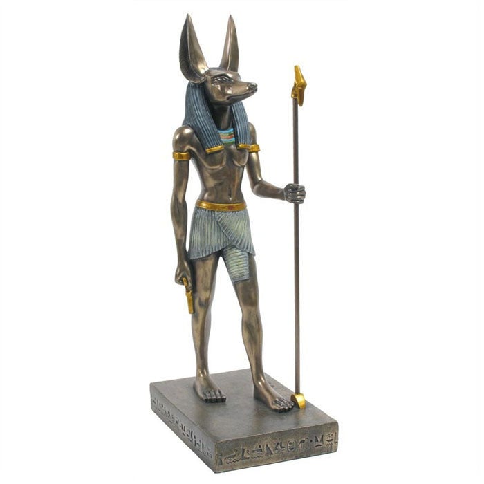 Veronese Cold Cast Bronze Egyptian Standing Anubis Figurine - Small