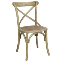 Charlotte Wood X-Back Chair, Antique Gry Brushed Brushed Antique Grey Elm