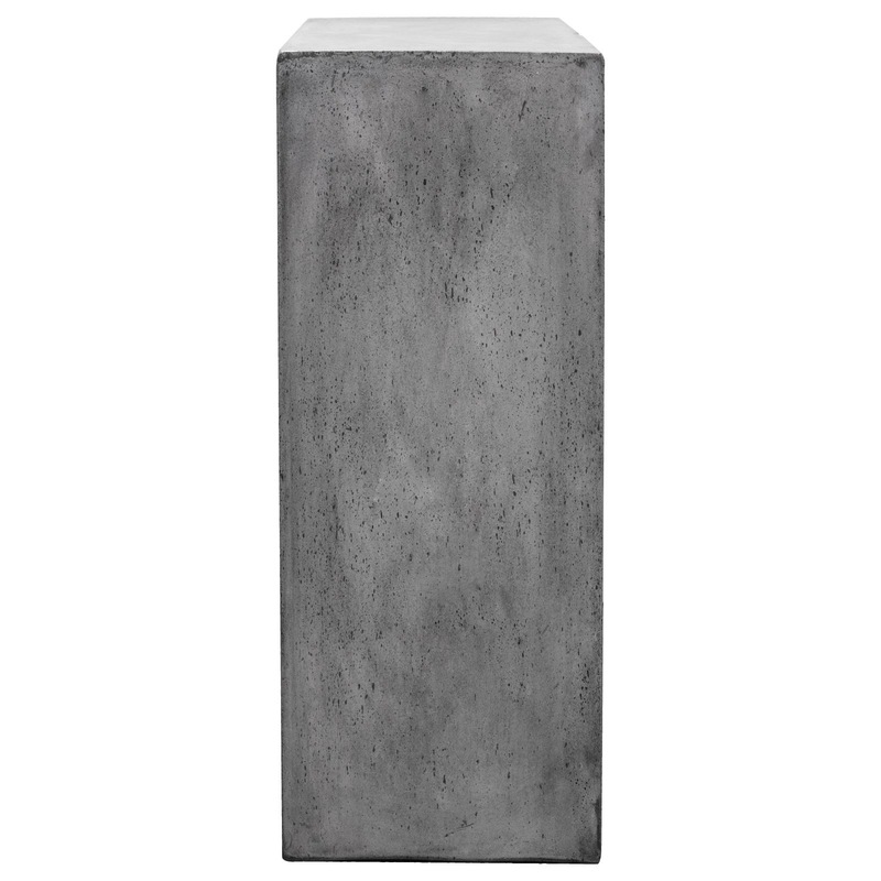 Buy Colina 33x80cm Concrete Pedestal Dark Grey Polished Concrete MyDeal