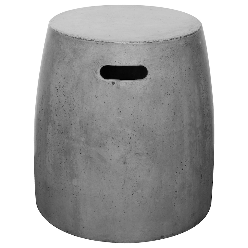 Buy Hive Polished Concrete Stool, Dark Grey - MyDeal