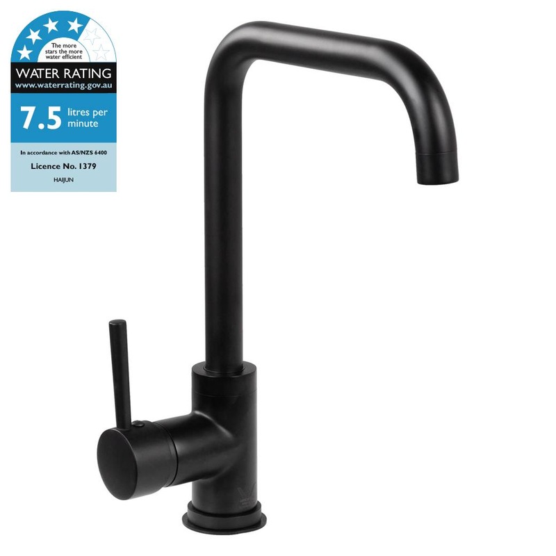Buy Malibu Kitchen Tap Mixer, Matt Black Brass MyDeal