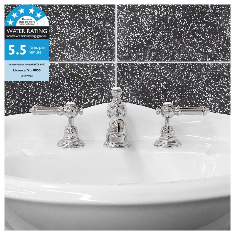 Buy Vintage Basin Set Metal Lever PVD Chrome Pvd Chrome Silver Brass