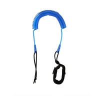 10ft Coiled Surf Board Leash Leg Rope - Blue