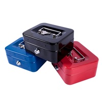 15.5cm x 19cm x 8cm Hardware Cash Box Metal Security Safe