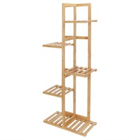 Outdoor Garden Vertical Bamboo Plant Stand Shelf Rack - 6 Tier