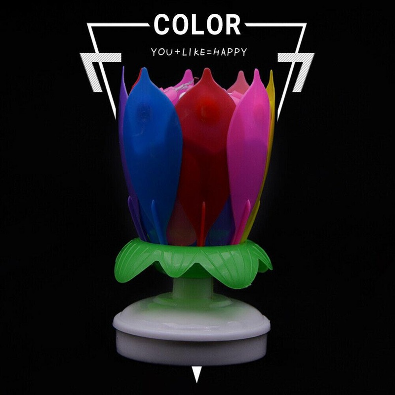 Buy Musical Rotating Birthday Cake Magic Candle 6 Colour MyDeal