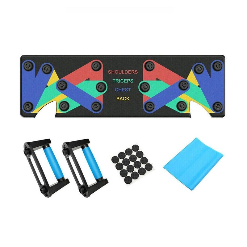 9 in1 Push Up Board Yoga Bands Fitness Workout Train Gym Exercise