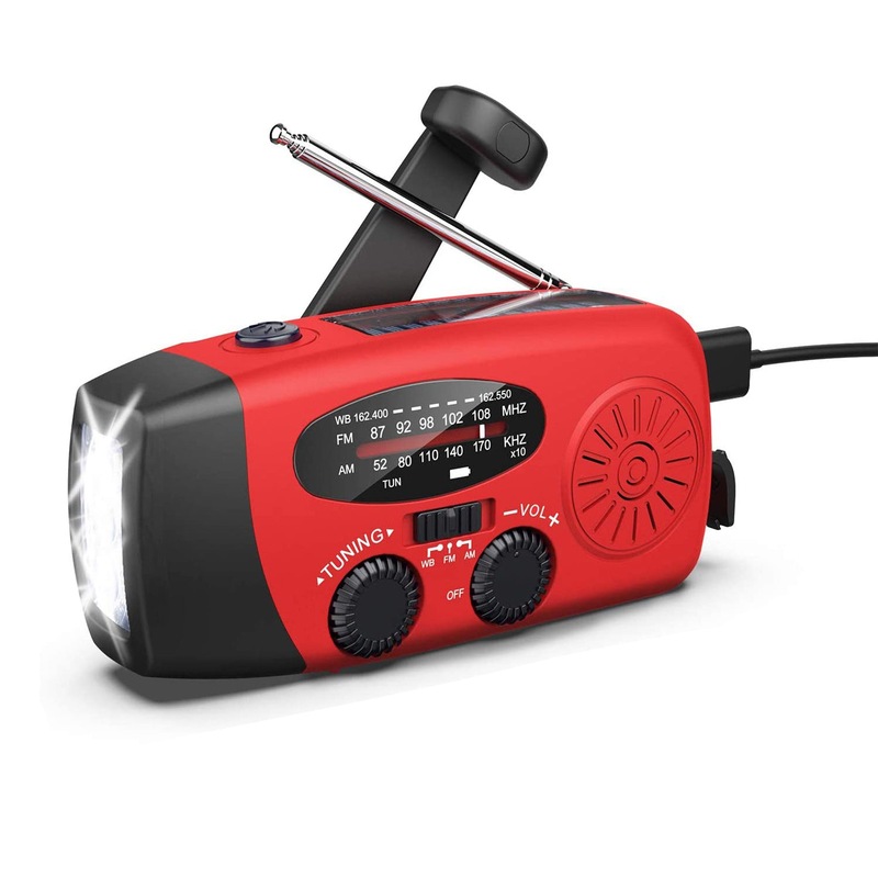 Buy AM FM Weather Hand Crank Emergency Radio Red MyDeal
