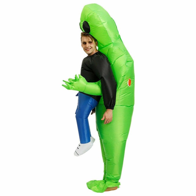 Buy Green Alien Inflatable Scary Halloween Blow Up Costume Suit - MyDeal