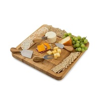 Boards Knife Set Wooden Serving Cutting Chopping - Bamboo